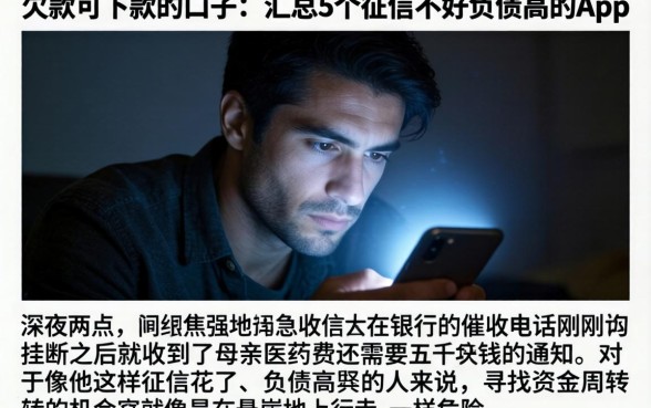 欠款可下款的口子，汇总5个征信不好负债高的app