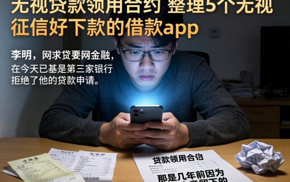 无视贷款领用合约，整理5个无视征信好下款的借款app