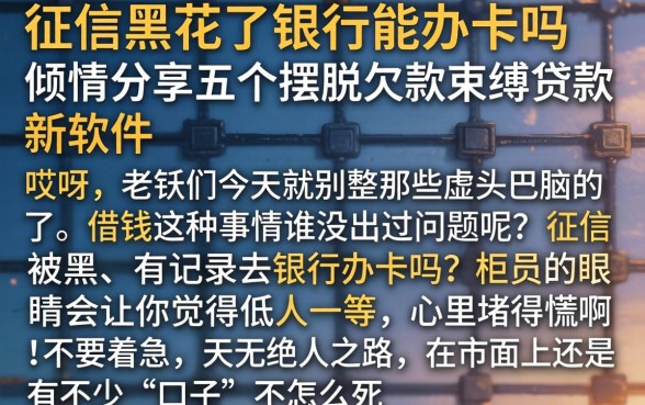 征信黑花了银行能办卡吗，倾情分享五个摆脱欠款束缚贷款新软件