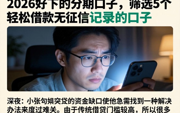 2026好下的分期口子，筛选5个轻松借款无征信记录的口子