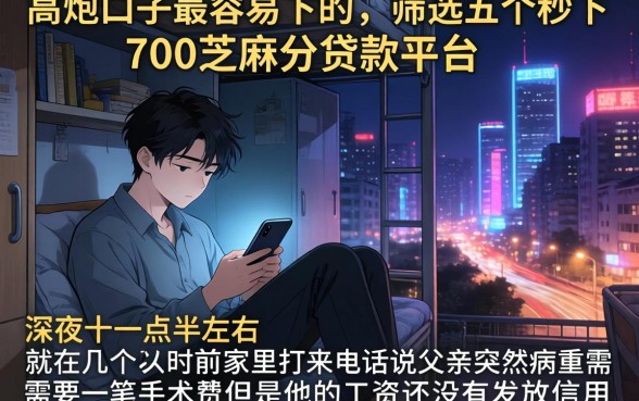 高炮口子最容易下的，筛选五个秒下700芝麻分贷款平台