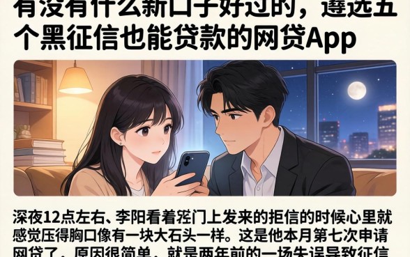 有没有什么新口子好过的，遴选五个黑征信也能贷款的网贷app