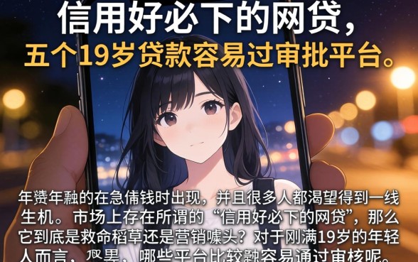 信用好必下的网贷，详尽说明五个19岁贷款容易过审批的平台