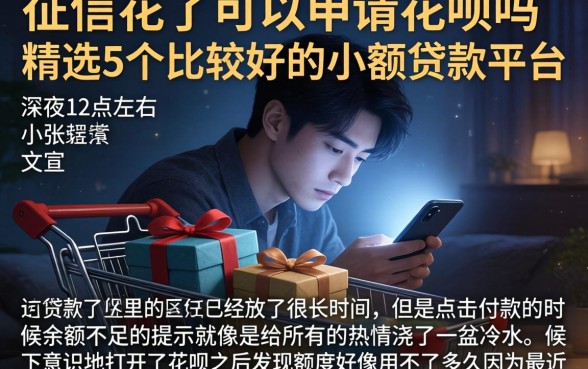 征信花了可以申请花呗吗,精选5个比较好的小额贷款平台