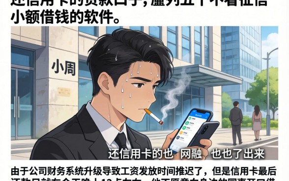 还信用卡的贷款口子，胪列五个不看征信小额借钱的软件