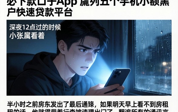 必下款口子app，胪列五个手机小额黑户快速贷款平台