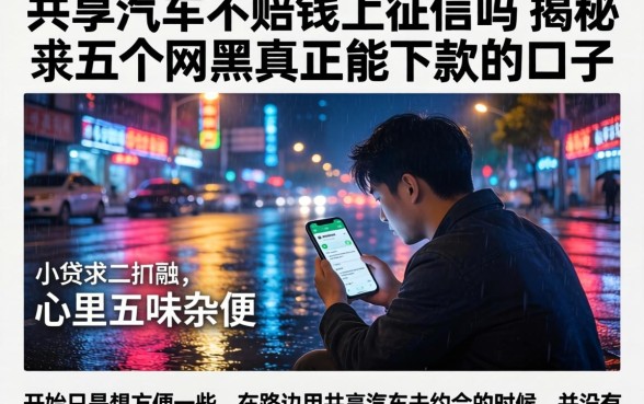 共享汽车不赔钱上征信吗，揭秘五个网黑真正能下款的口子