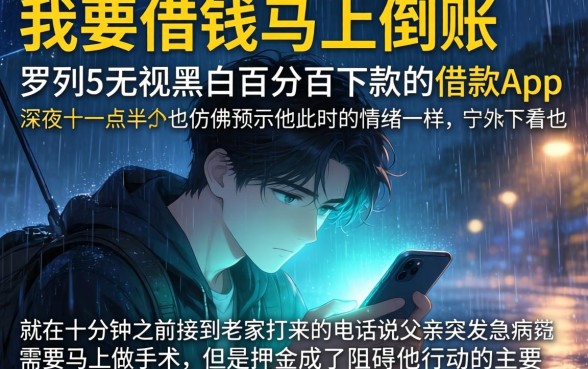 我要借钱马上到账，罗列5个无视黑白百分百下款的借款app