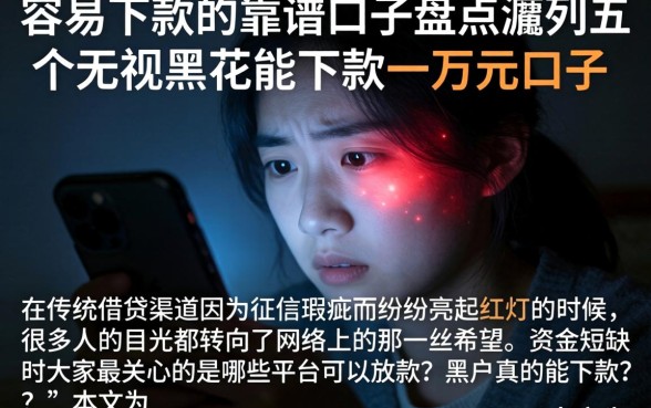 容易下款的靠谱口子盘点，胪列五个无视黑花能下款一万元口子