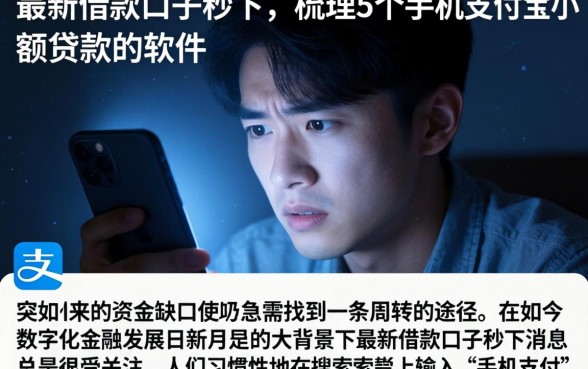 最新借款口子秒下，梳理5个手机支付宝小额贷款的软件