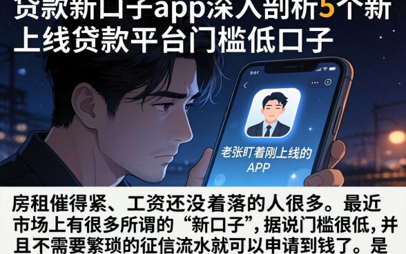 贷款新口子app，深入剖析5个新上线贷款平台门槛低口子