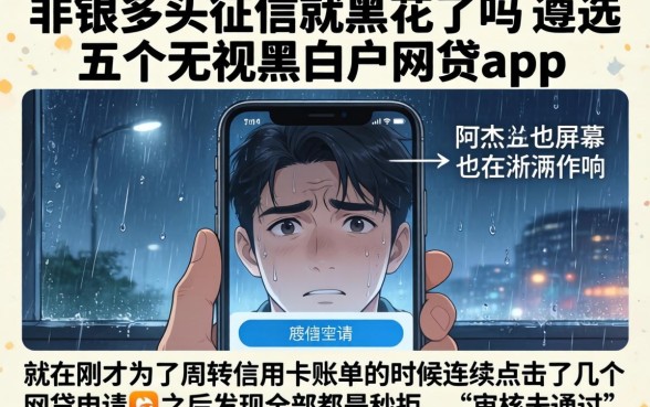 非银多头征信就黑花了吗，遴选五个无视黑白户网贷app