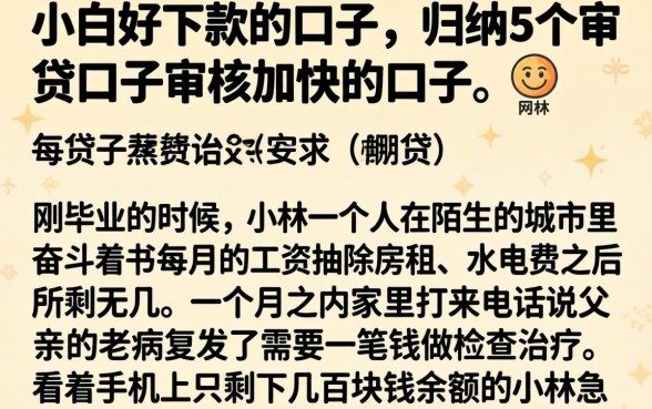 小白好下款的口子，归纳5个审贷口子审核加快的口子