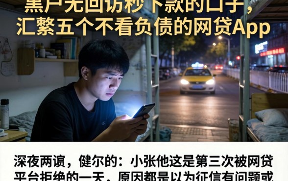 黑户无回访秒下款的口子，汇整五个不看负债的网贷app