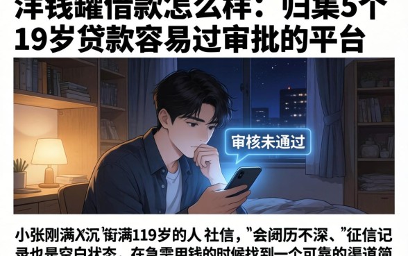 洋钱罐借款怎么样，归集5个19岁贷款容易过审批的平台