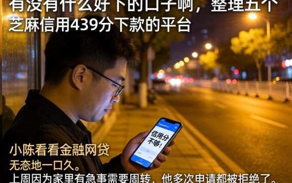 有没有什么好下的口子啊,整理五个芝麻信用439分下款的平台