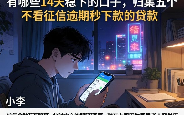 有哪些14天稳下的口子,归集五个不看征信逾期秒下款的贷款