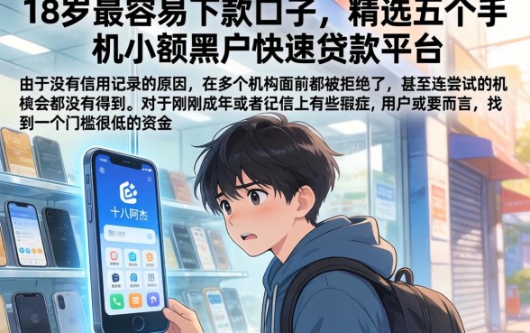 18岁最容易下款的口子，精选五个手机小额黑户快速贷款平台