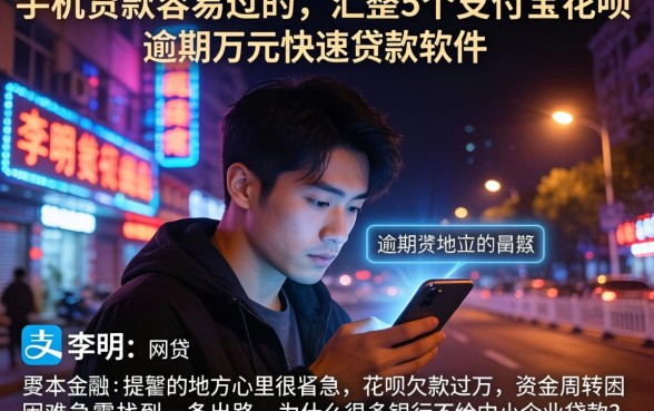 手机贷款容易过的，汇整5个支付宝花呗逾期万元快速贷款软件
