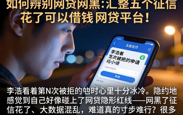 如何辨别网贷网黑，汇整五个征信花了可以借钱的网贷平台