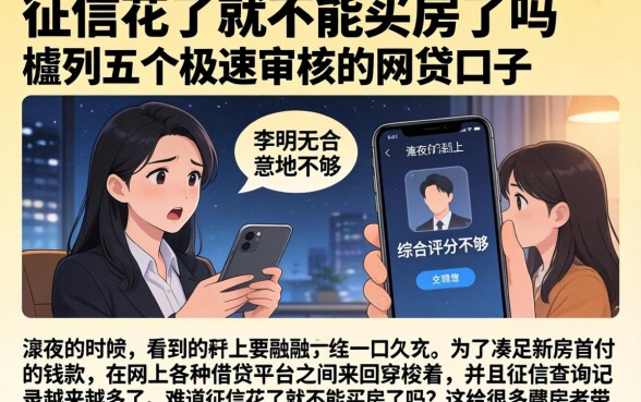 征信花了就不能买房了吗，胪列五个极速审核的网贷口子