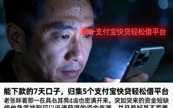 能下款的7天口子，归集5个支付宝快贷轻松借平台