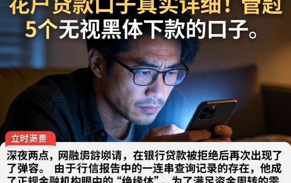 花户贷款口子真实，详细阐述5个无视黑户下款的口子