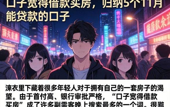 口子宽得借款买房，归纳5个11月能贷款的口子