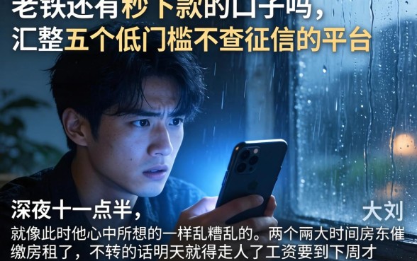 老铁还有秒下款的口子吗，汇整五个低门槛不查征信的平台