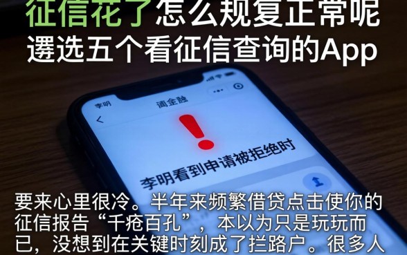 征信花了怎么恢复正常呢，遴选五个不看征信查询的app