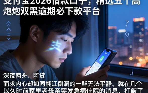 支付宝2026借款口子，精选五个高炮双黑逾期必下款平台