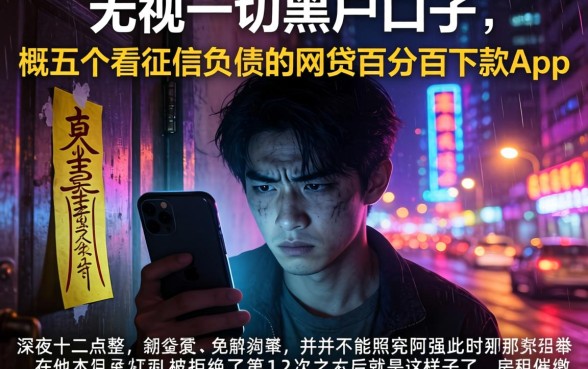 无视一切黑户口子，概括五个不看征信负债的网贷百分百下款app