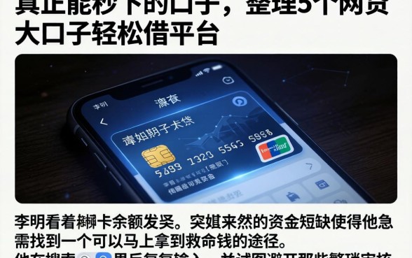 真正能秒下的口子，整理5个网贷大口子轻松借平台