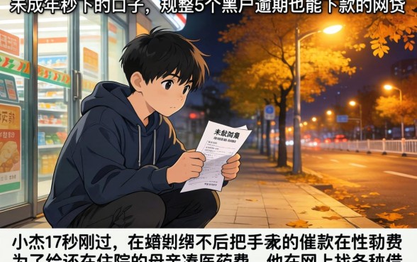 未成年秒下的口子，规整5个黑户逾期也能下款的网贷