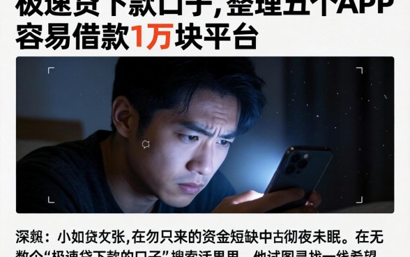 极速贷下款的口子，整理五个APP容易借款1万块的平台