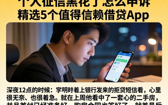 个人征信黑花了怎么申诉,精选5个值得信赖的借贷app