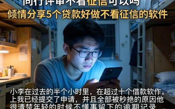 同行评审不看征信可以吗，倾情分享5个贷款好做不看征信的软件