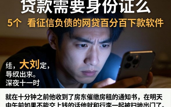 贷款需要身份证么，概括5个不看征信负债的网贷百分百下款软件