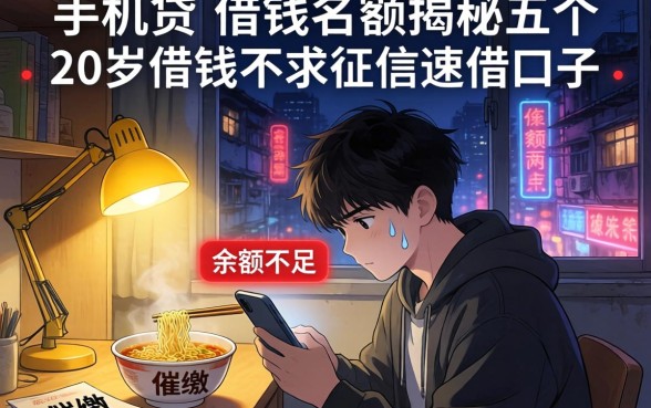 手机贷 借钱名额,揭秘五个20岁借钱不求征信速借口子