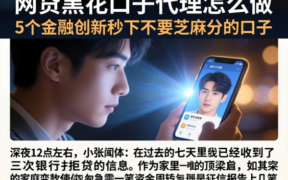 网贷黑花口子代理怎么做，详细阐述5个金融创新秒下不要芝麻分的口子