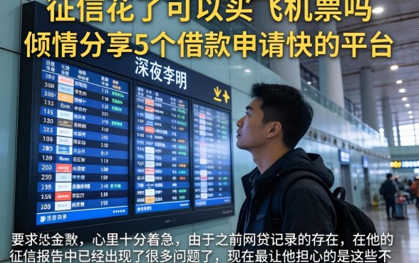 征信花了可以买飞机票吗，倾情分享5个借款申请快的平台