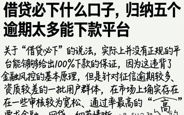 借贷必下什么口子，归纳五个逾期太多能下款平台