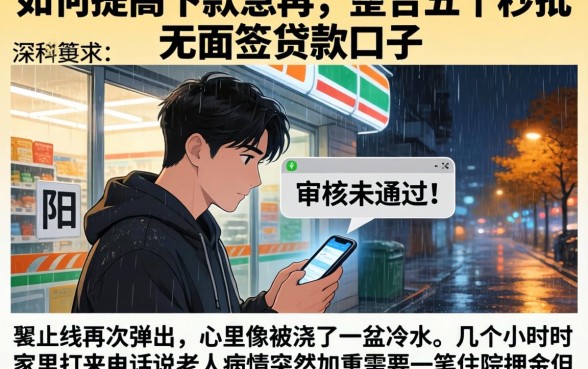 如何提高下款几率，整合五个秒批无面签贷款口子