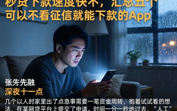 秒贷下款速度快不，汇总五个可以不看征信就能下款的app