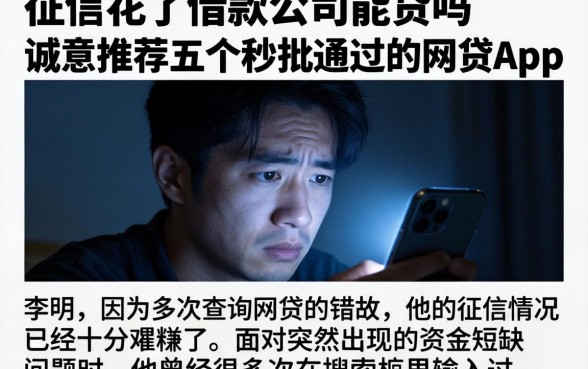 征信花了借款公司能贷吗，诚意推荐五个秒批通过的网贷app