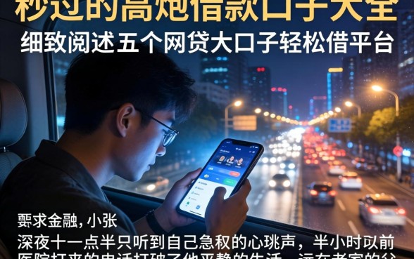 秒过的高炮借款口子大全,细致阐述五个网贷大口子轻松借平台