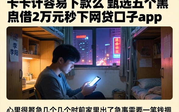 卡卡计容易下款么，甄选五个黑户借2万元秒下网贷口子app