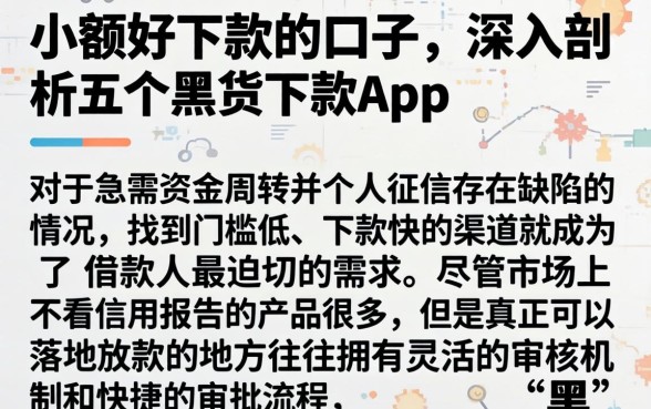 小额好下款的口子，深入剖析五个黑户下款app