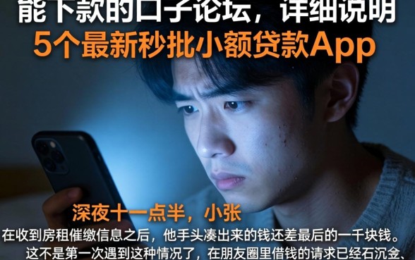 能下款的口子论坛，详尽说明5个最新秒批小额贷款app