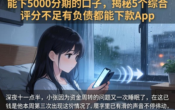 能下5000分期的口子，揭秘5个综合评分不足有负债都能下款app